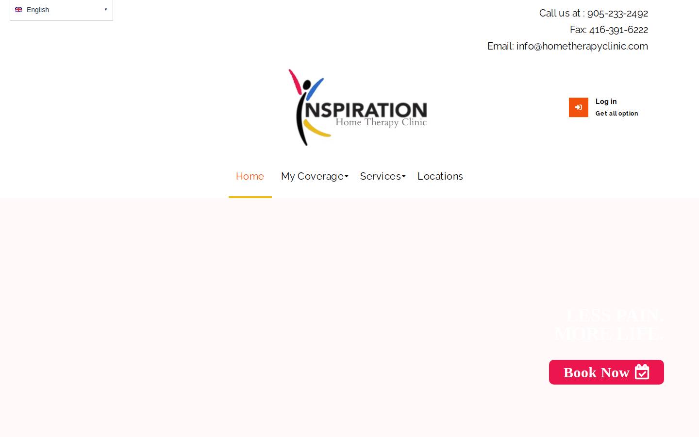 hometherapyclinic.com homepage screenshot