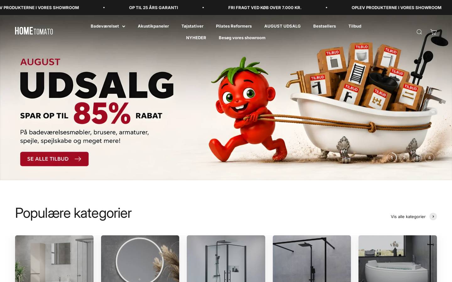 Hometomato.dk homepage screenshot