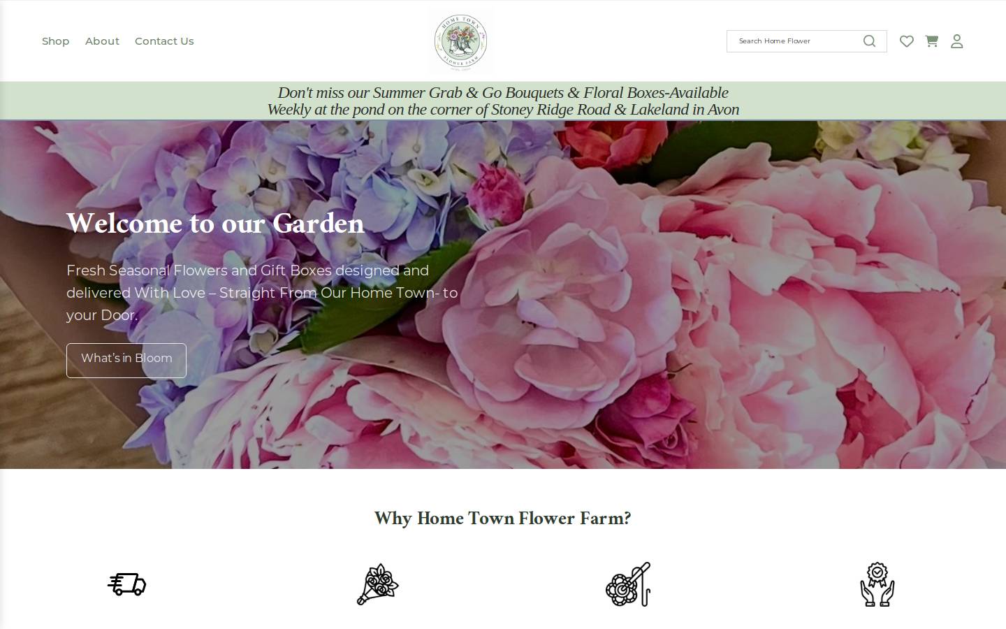 hometownflowerfarm.com homepage screenshot