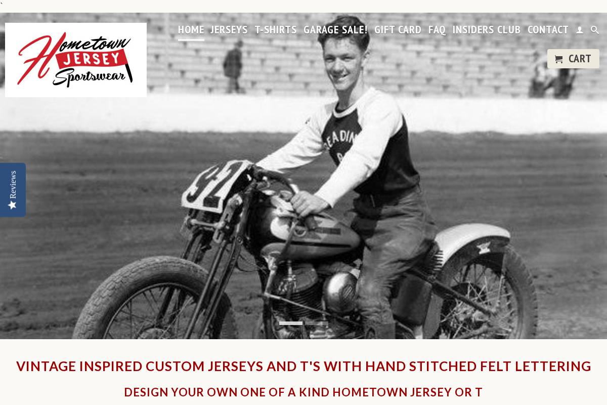 hometownjersey.com homepage screenshot