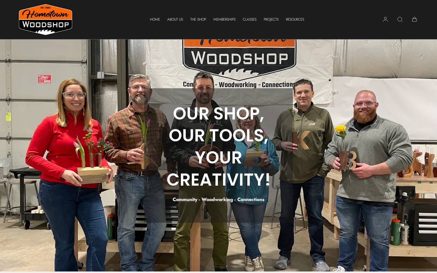 hometownwoodshop.com homepage screenshot