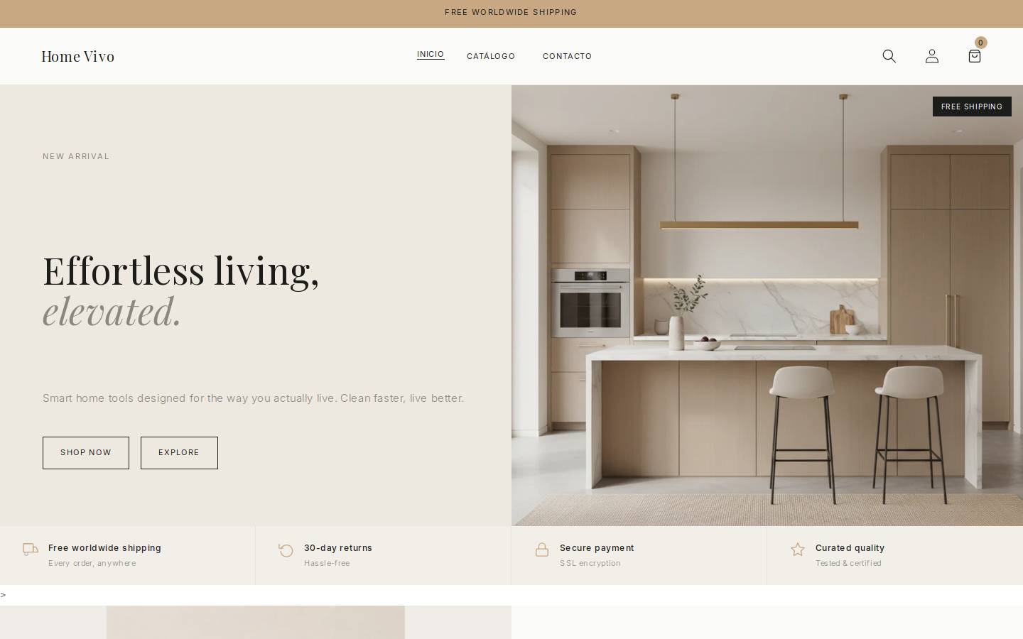 homevivo.store homepage screenshot