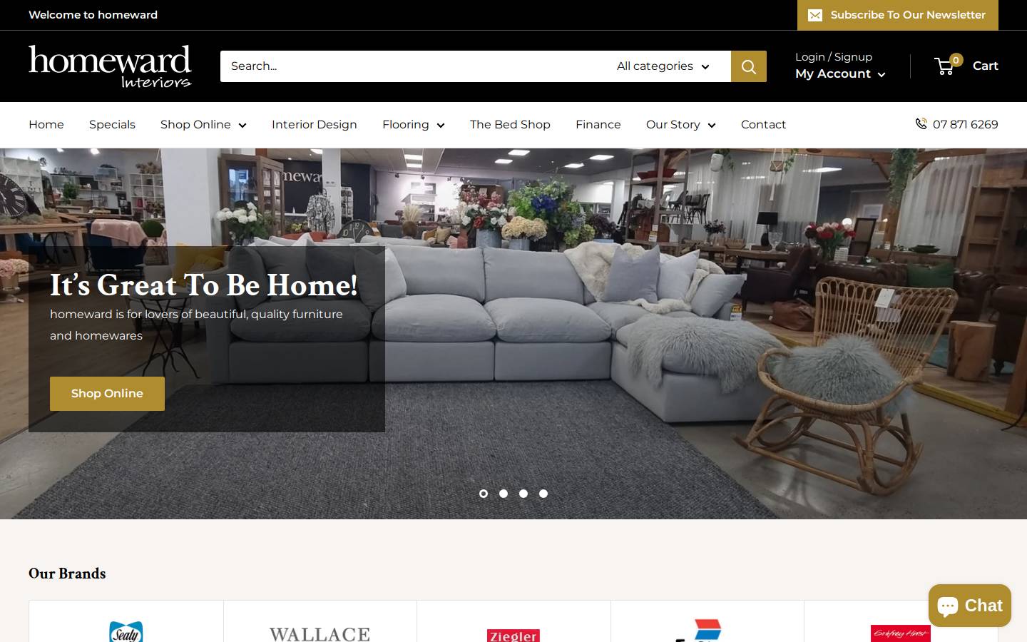 homeward.co.nz homepage screenshot