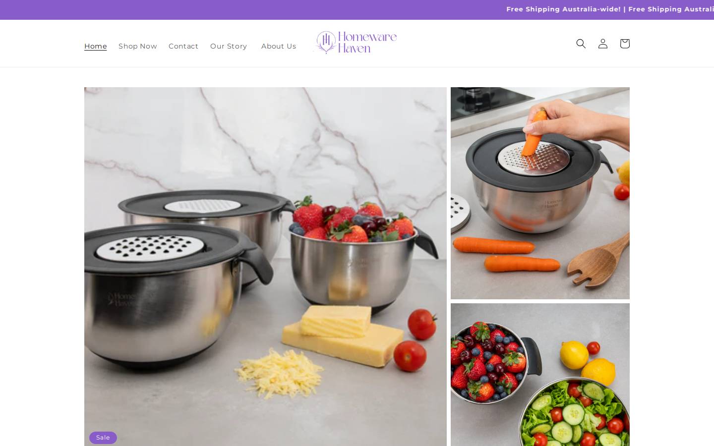 homewarehaven.com.au homepage screenshot