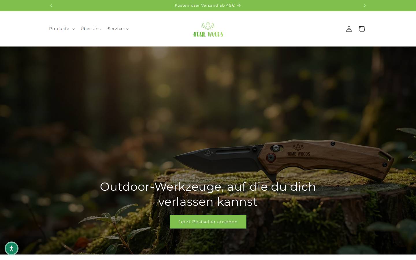 homewoods.at homepage screenshot