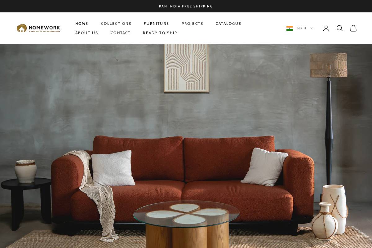 homeworkliving.in homepage screenshot