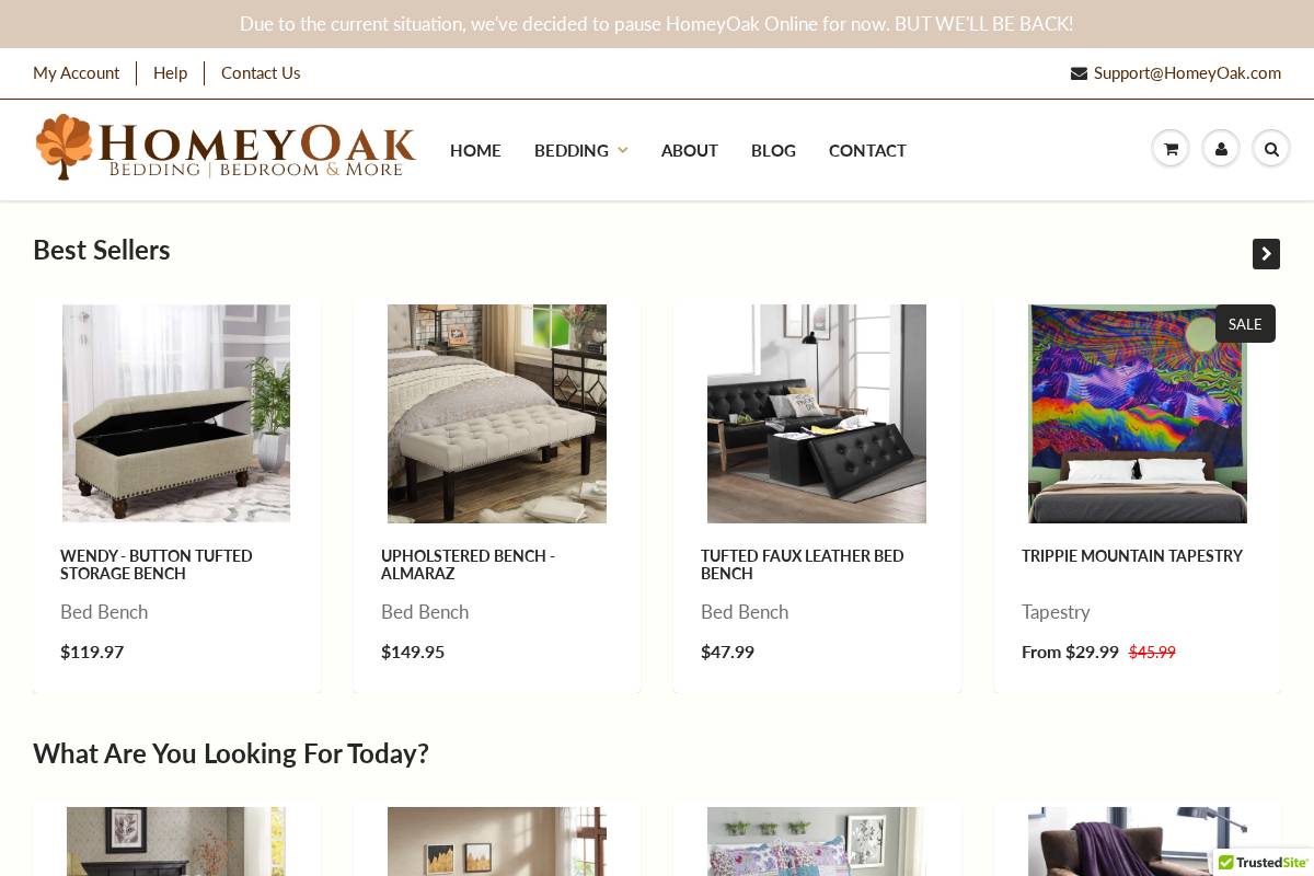 homeyoak.com homepage screenshot