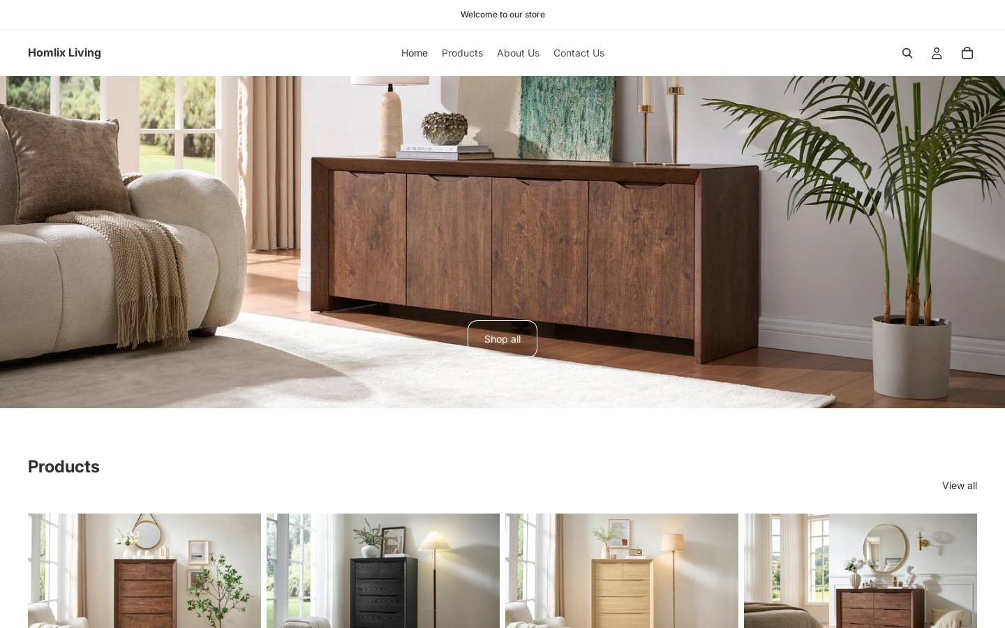 homlixliving.com homepage screenshot