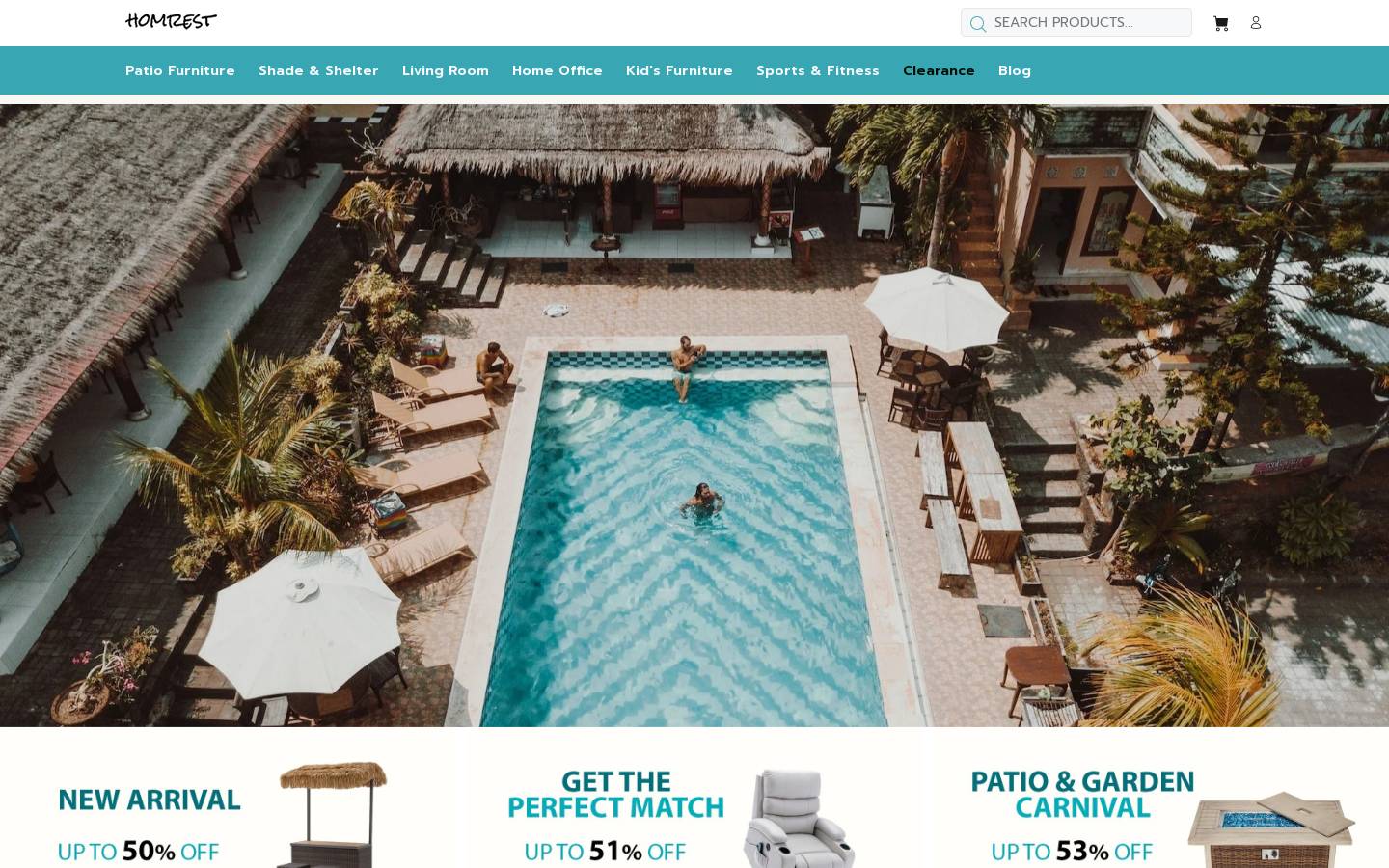 Homrest homepage screenshot