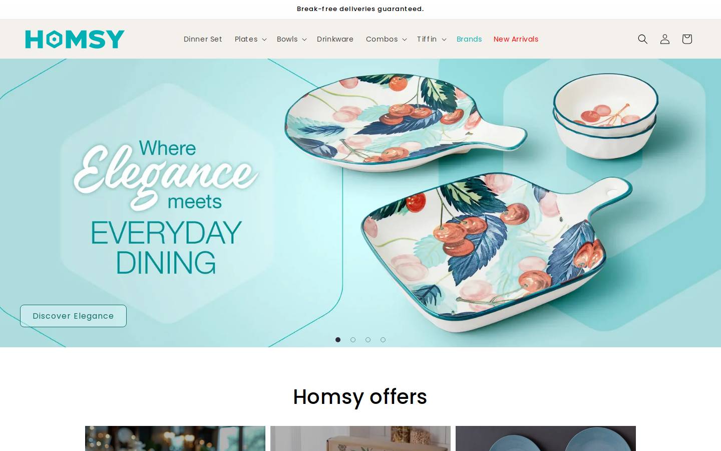 homsyretail.com homepage screenshot