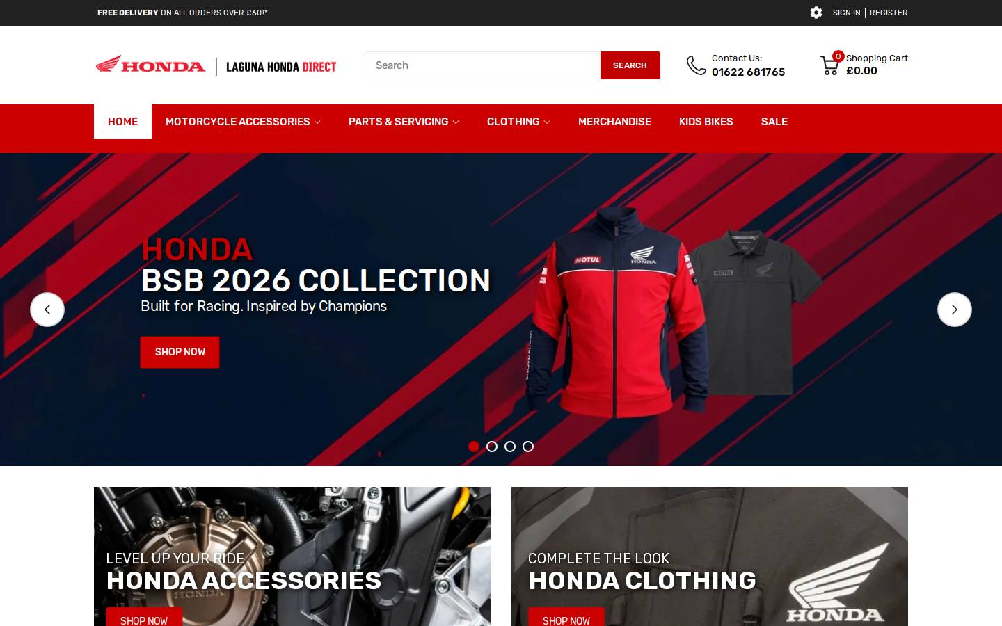 Honda Direct homepage screenshot