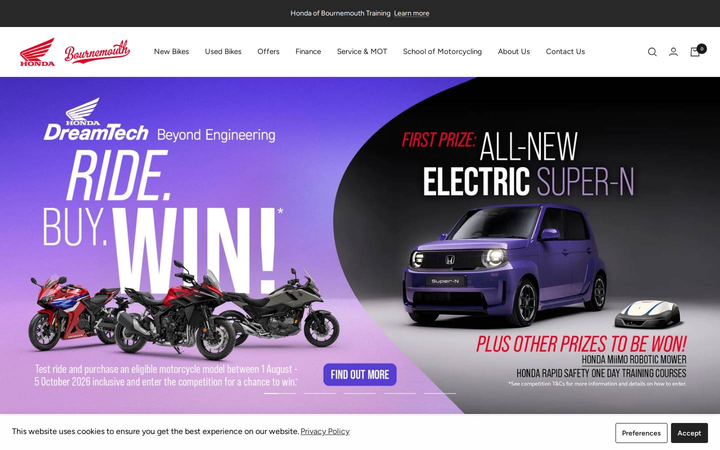 Hondaofbournemouth homepage screenshot