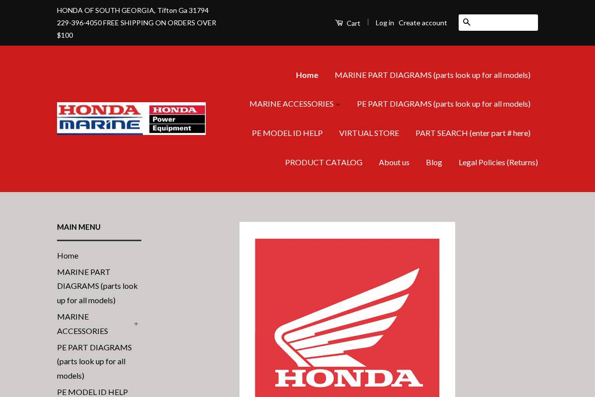 hondapowerhouseparts.com homepage screenshot
