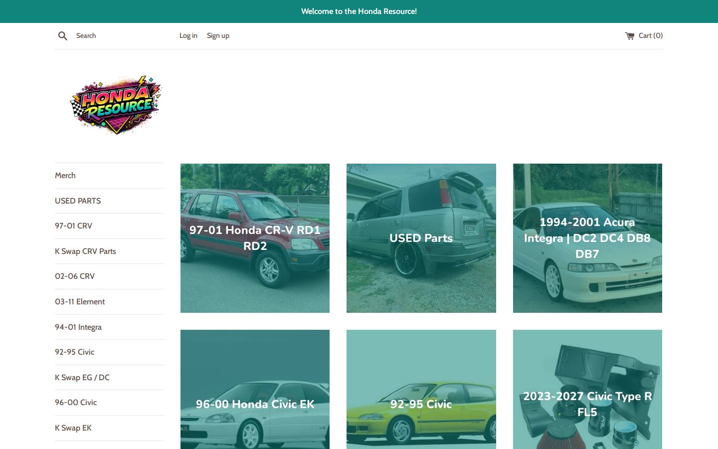 hondaresource.com homepage screenshot
