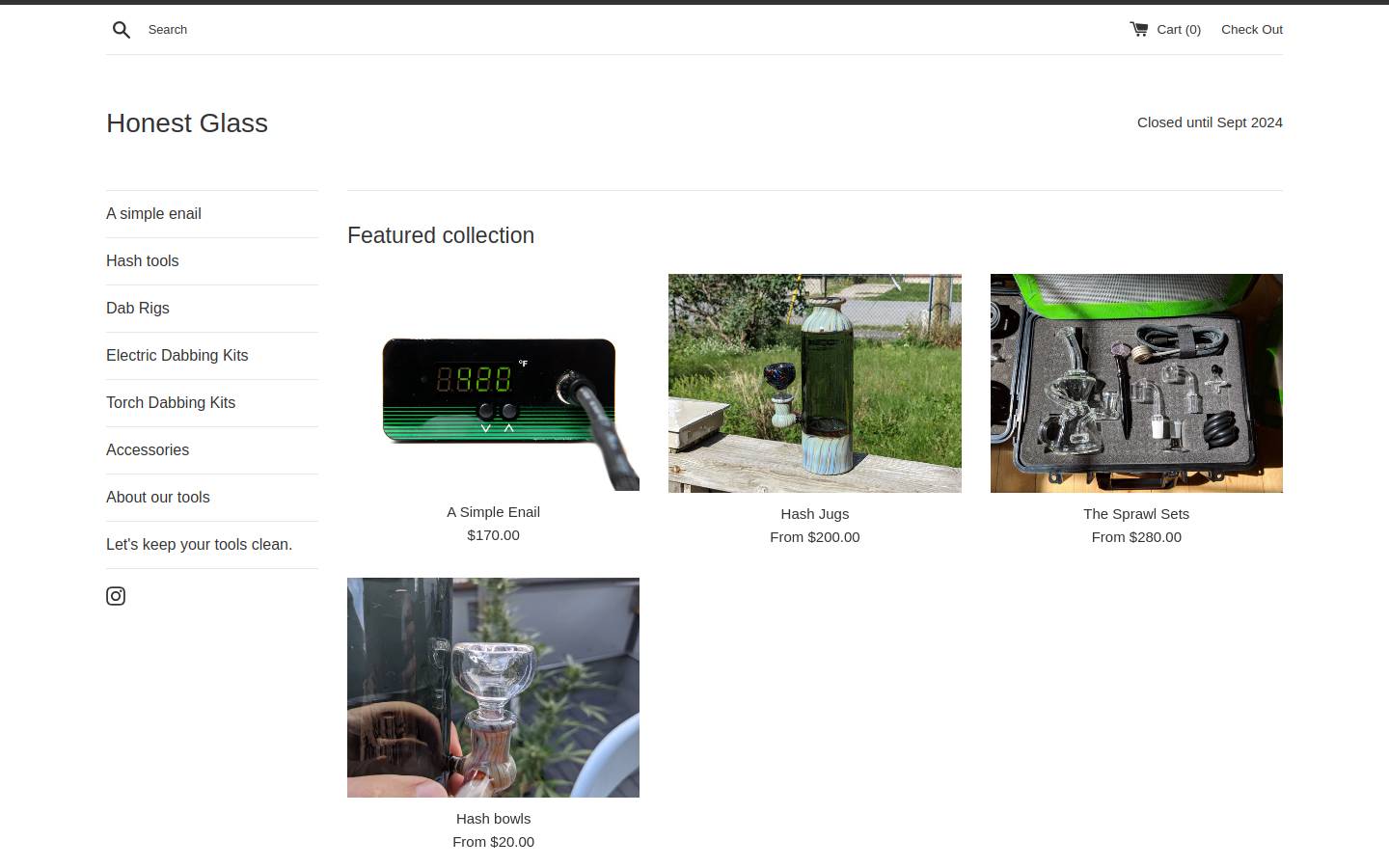 honestglass.ca homepage screenshot