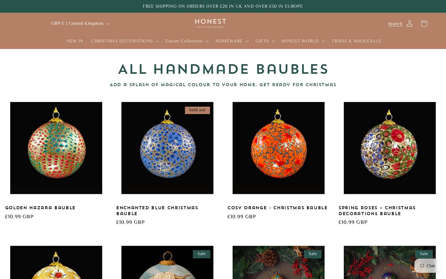 Honest Love Our Planet homepage screenshot
