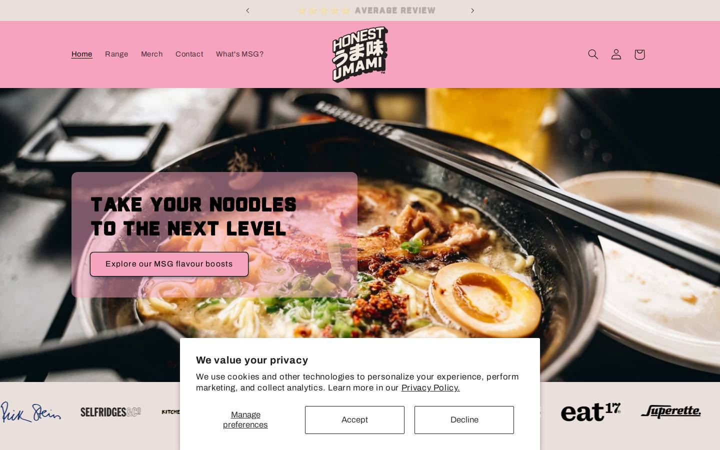 honestumami.com homepage screenshot