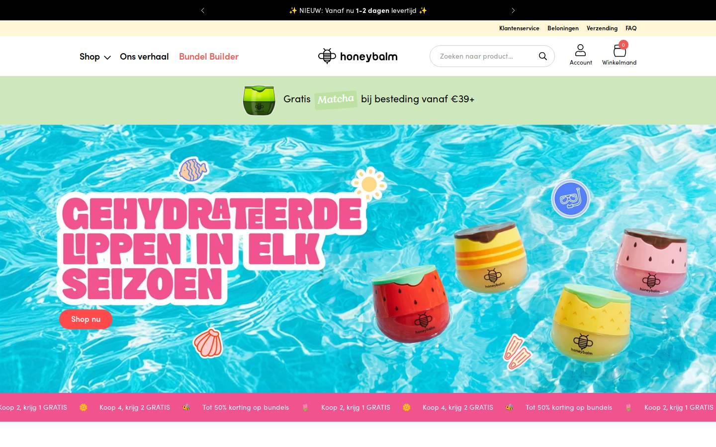 Honeybalm NL homepage screenshot