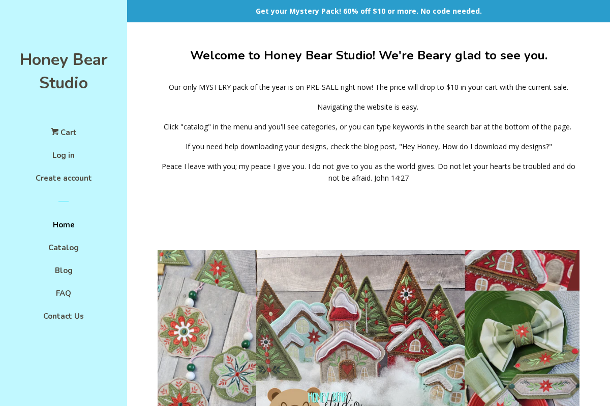 honeybearstudio.com homepage screenshot