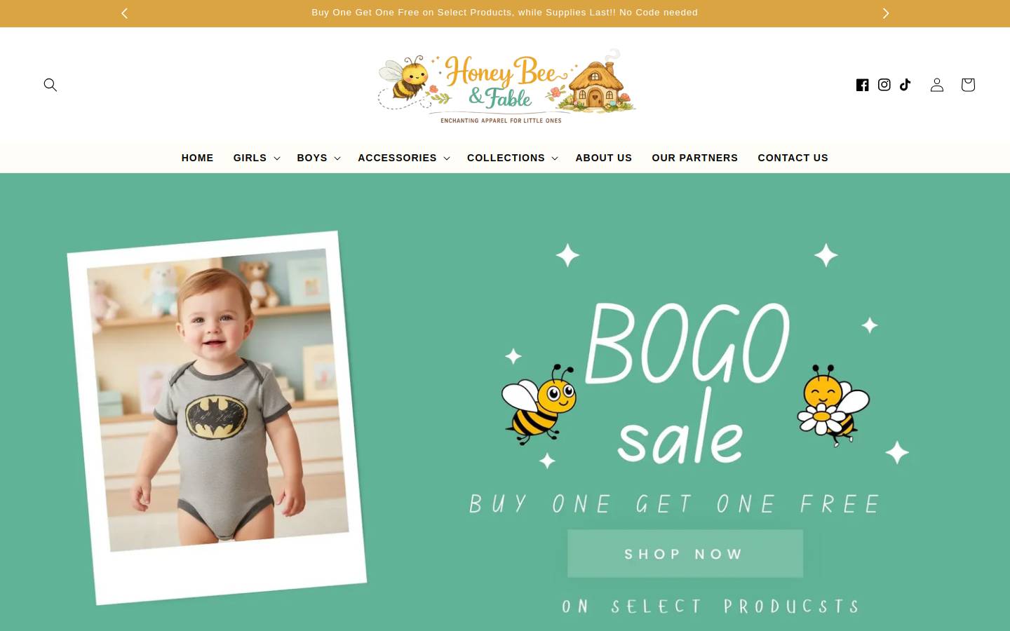 honeybeefable.com homepage screenshot