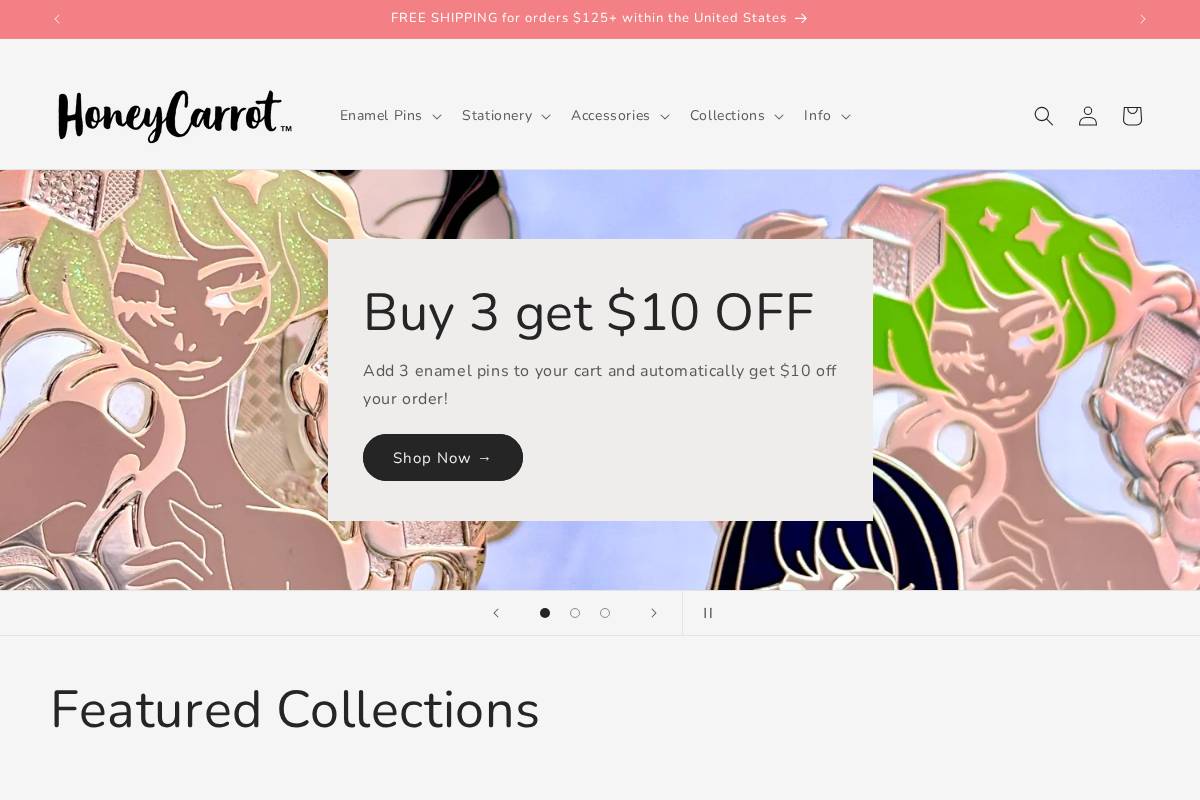 honeycarrot.co homepage screenshot