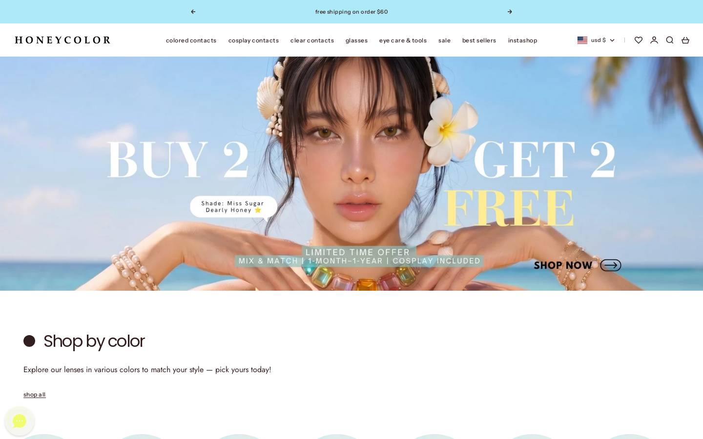HoneyColor.com homepage screenshot