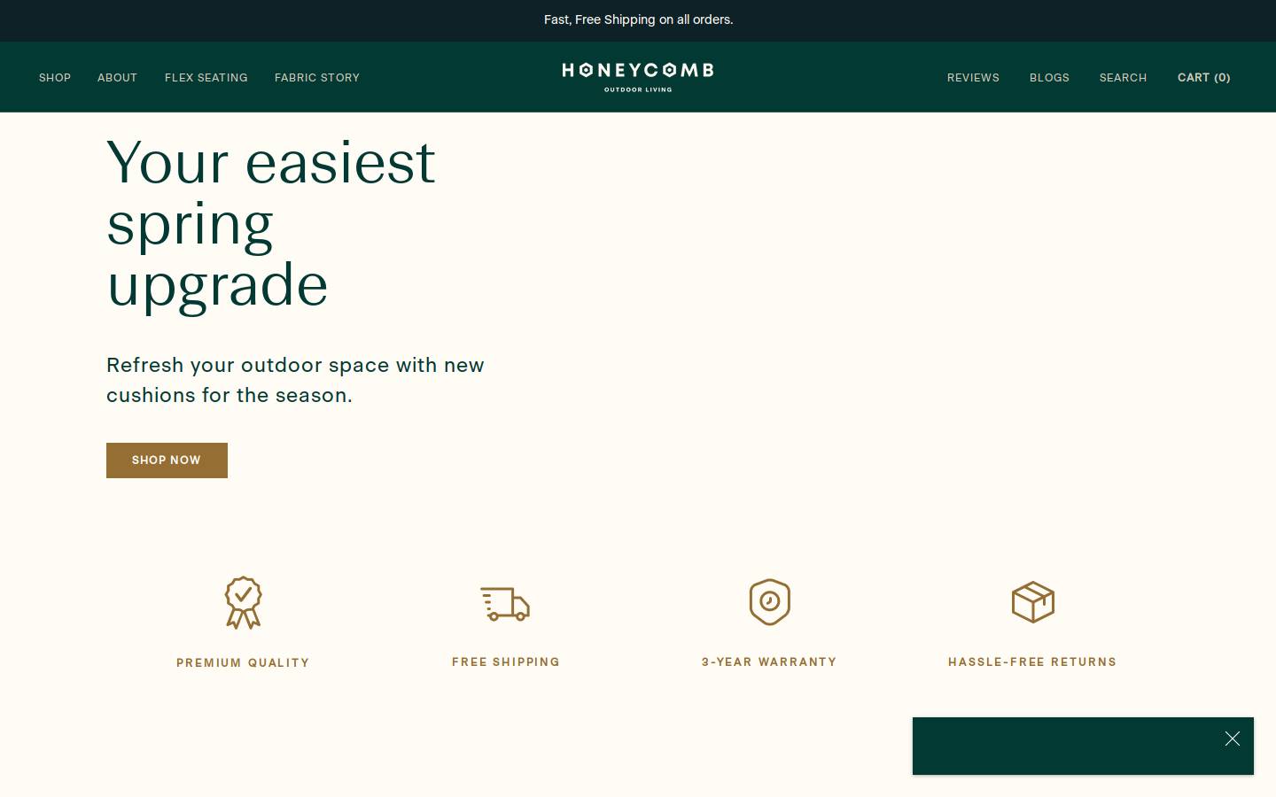 honeycomboutdoor.com homepage screenshot