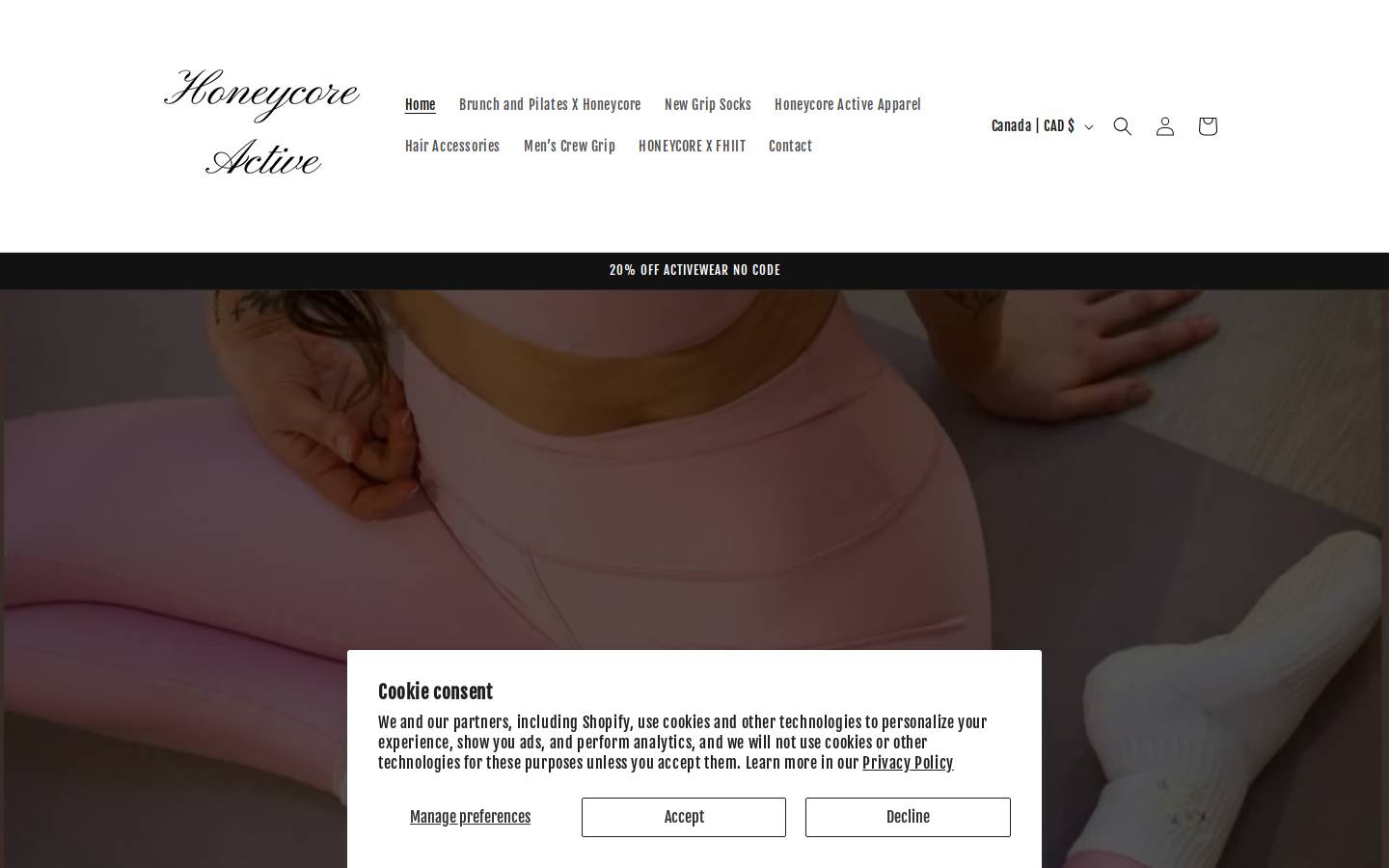 honeycoreactive.com homepage screenshot