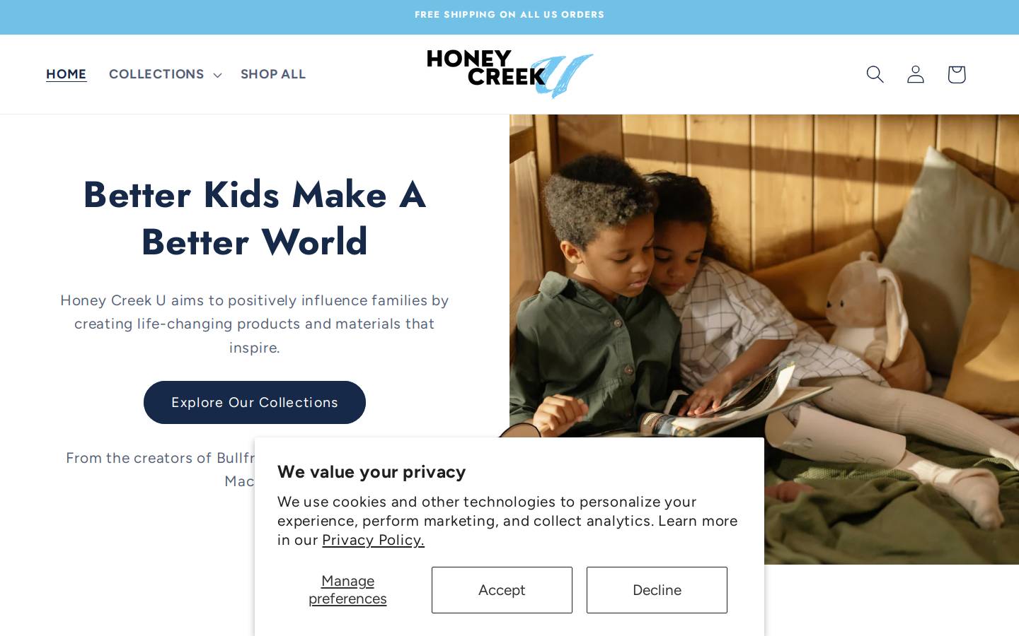 honeycreeku.com homepage screenshot