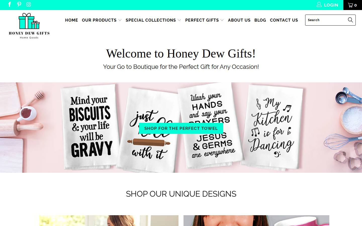 honeydewgifts.com homepage screenshot