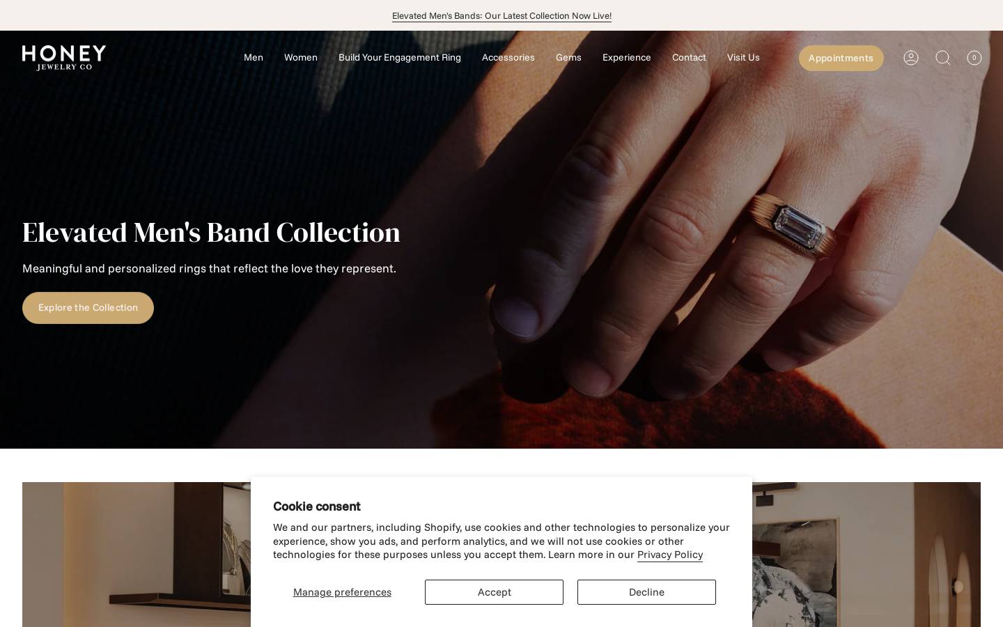 honeyjewelry.com homepage screenshot