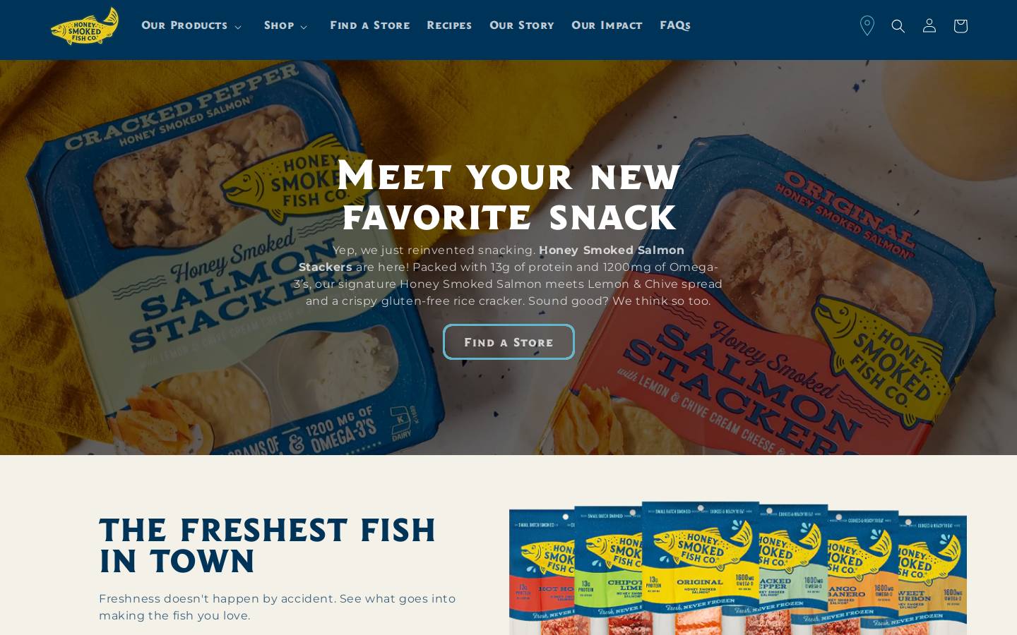 Honey Smoked Fish Co homepage screenshot