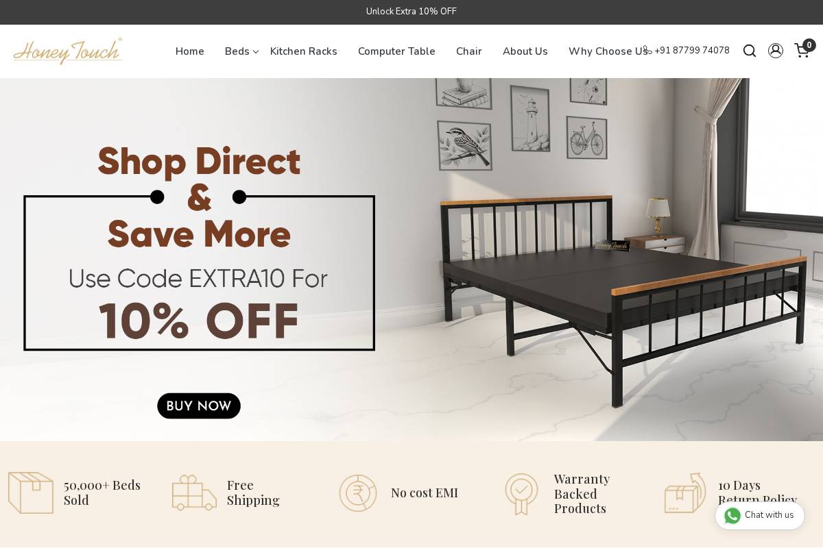 honeytouch.co homepage screenshot