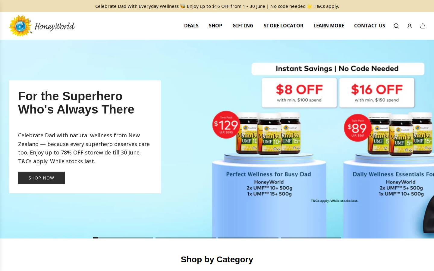 honeyworld.sg homepage screenshot