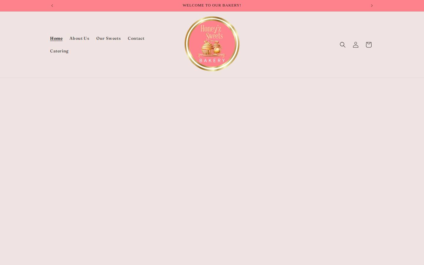 honeyzsweetsbakery.com homepage screenshot