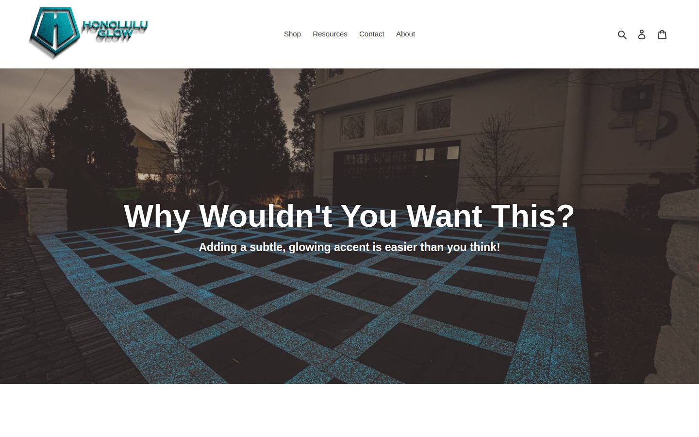 honoluluglow.com homepage screenshot