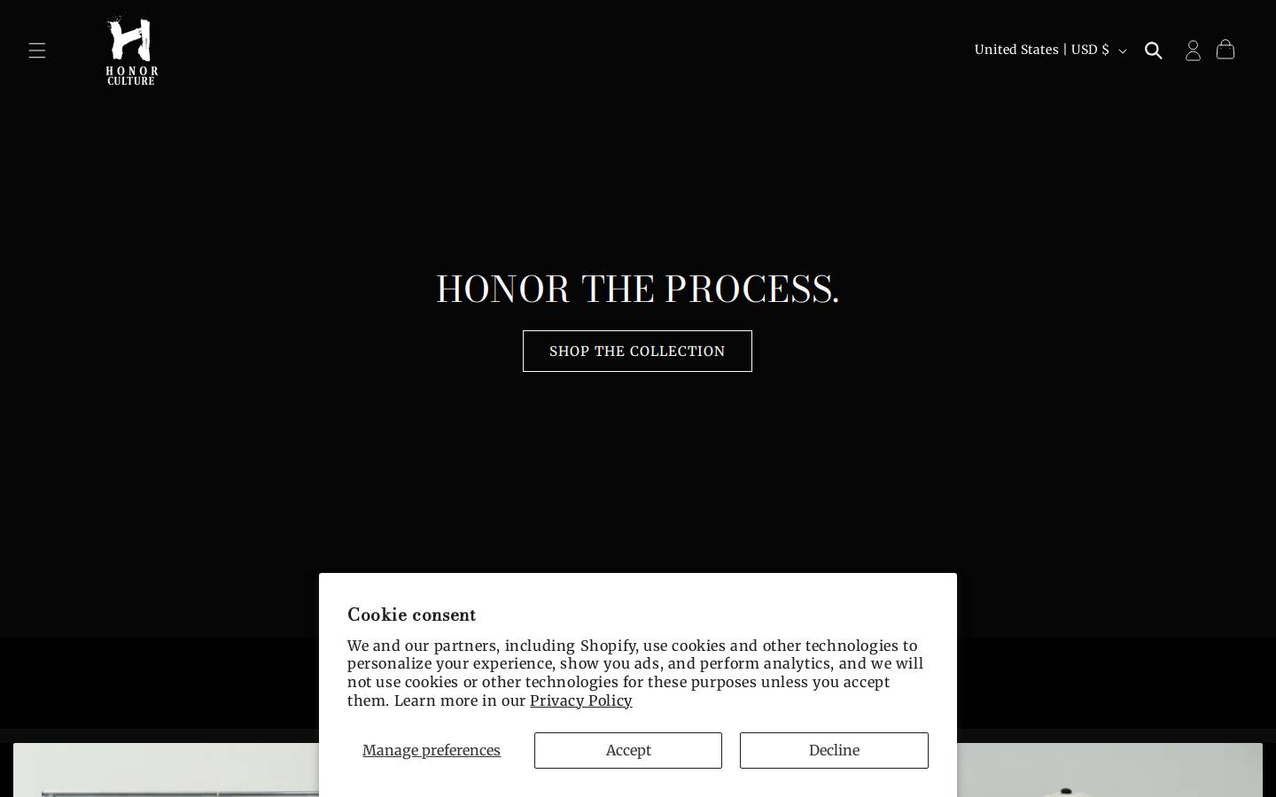 honorculture.com homepage screenshot
