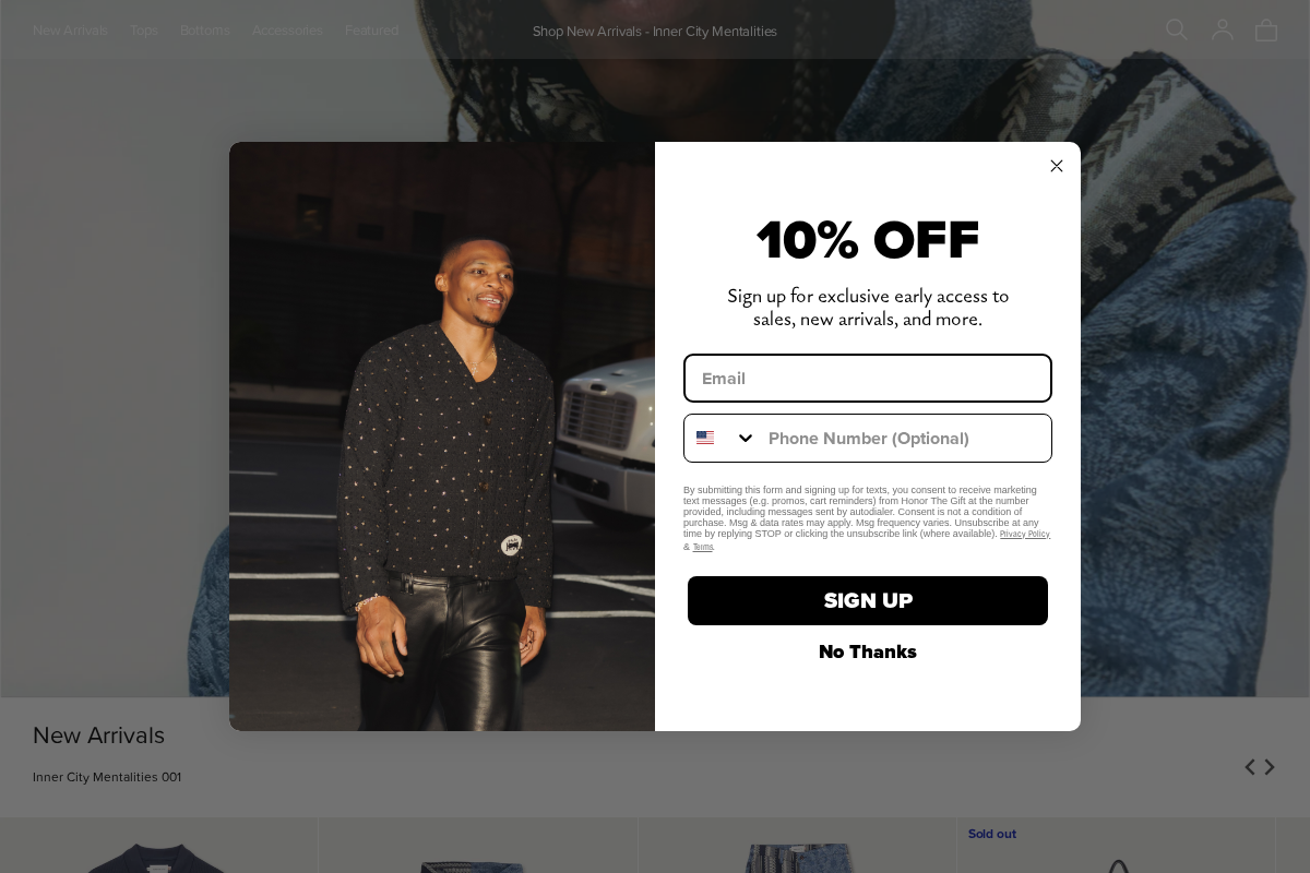 Honor The Gift homepage screenshot