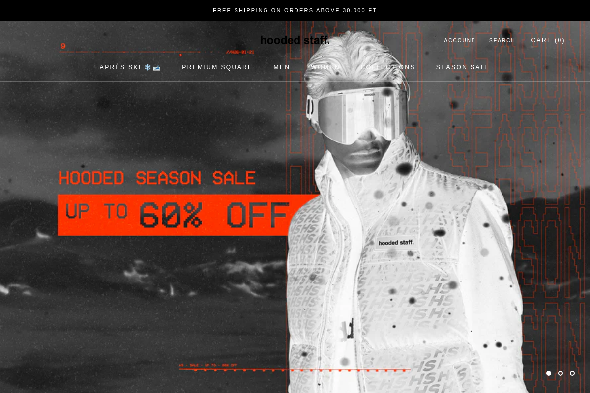 hoodedstaff.com homepage screenshot