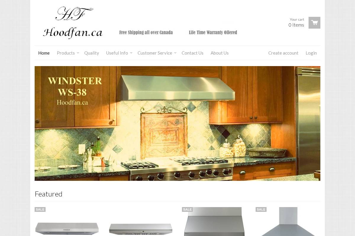 hoodfan.ca homepage screenshot