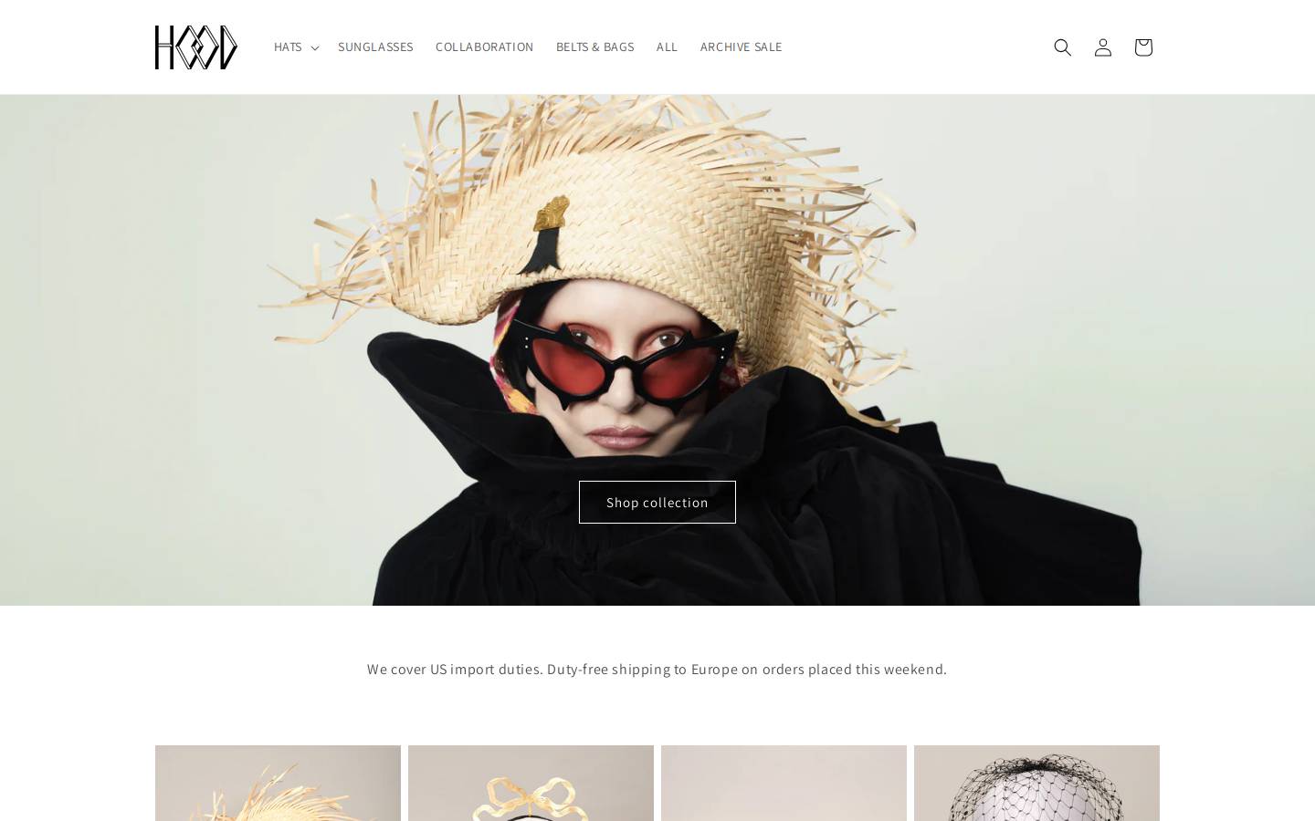 hoodlondon.com homepage screenshot