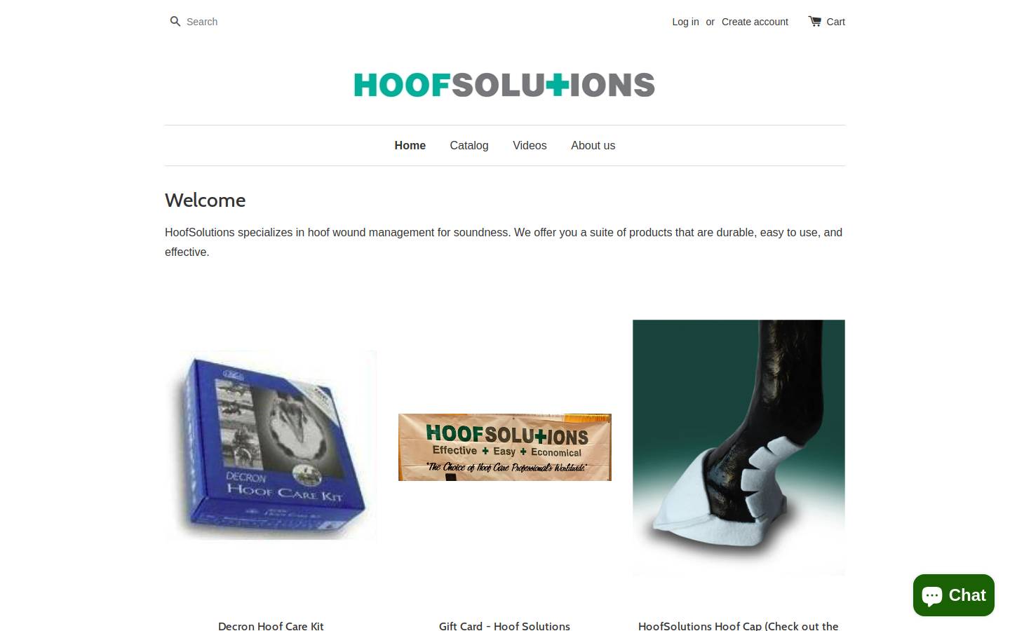 hoofsolutions.com homepage screenshot
