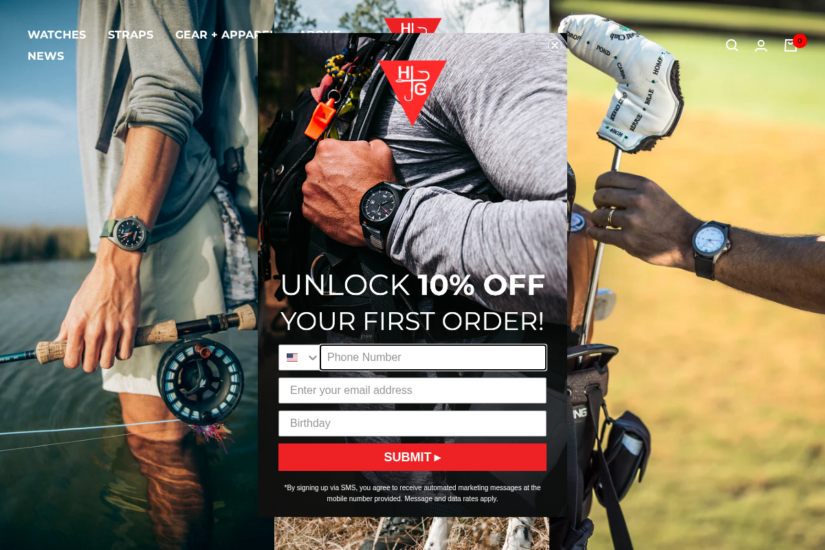 Hook+Gaff homepage screenshot