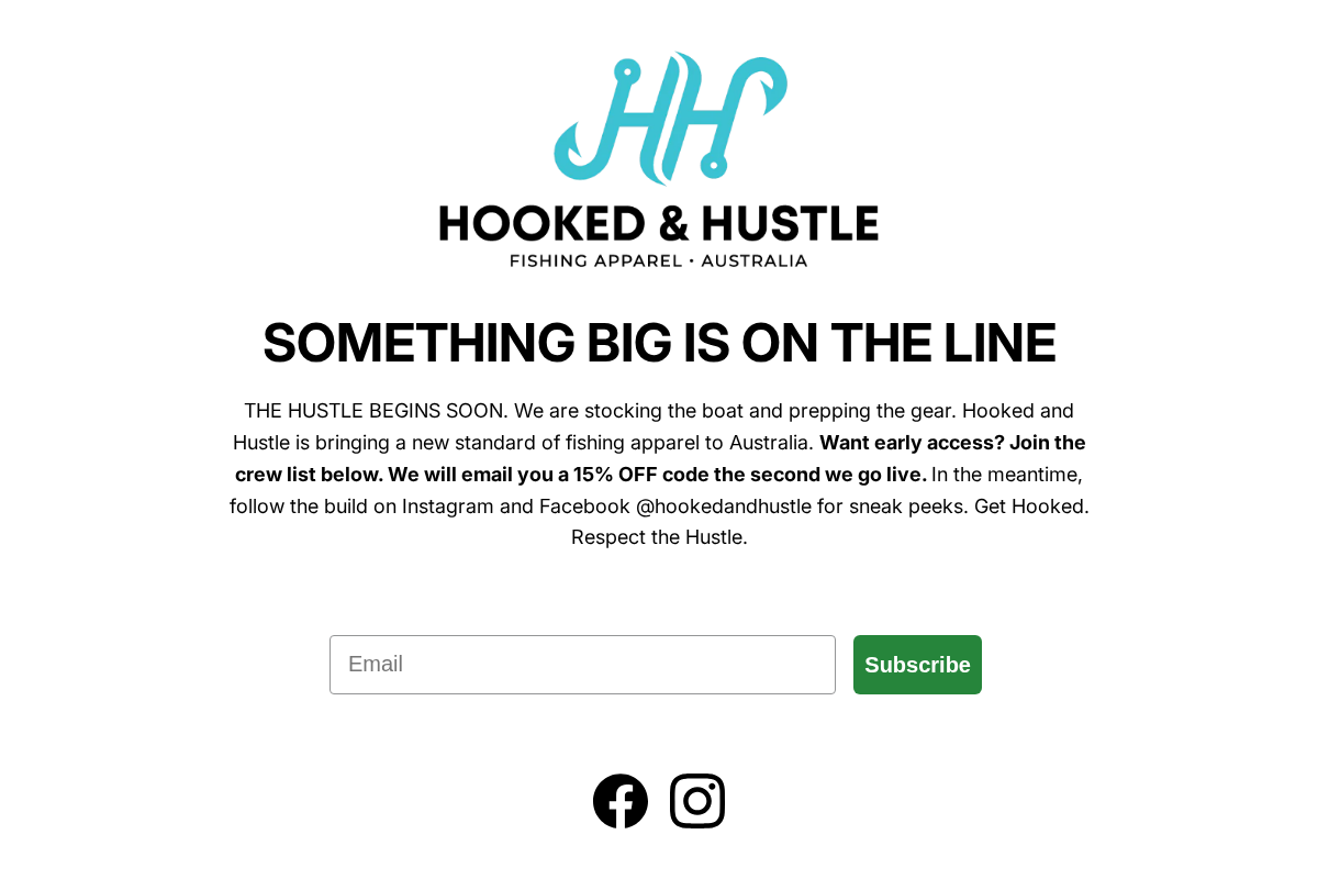 hookedandhustle.com.au homepage screenshot