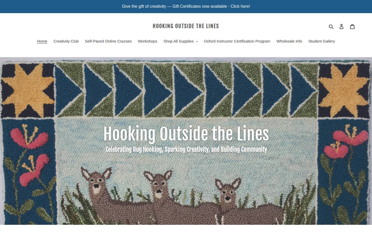 hookingoutsidethelines.com homepage screenshot