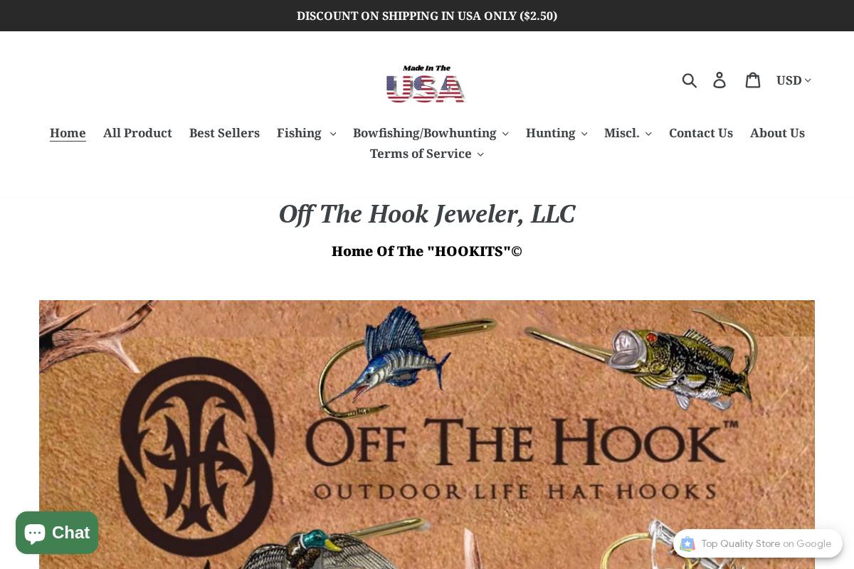 hookits.net homepage screenshot