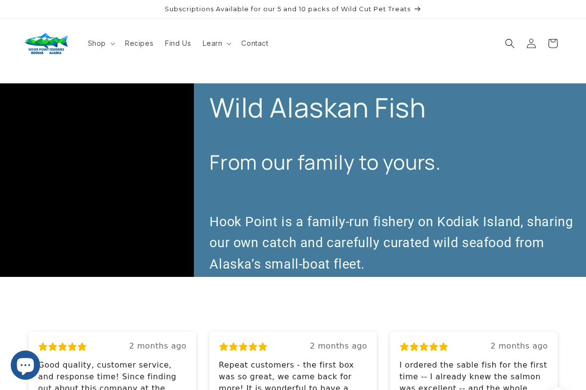 Hook Point Fisheries homepage screenshot