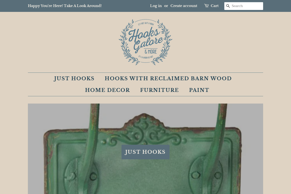 hooksgaloreandmore.com homepage screenshot