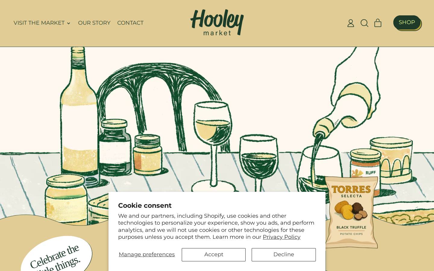 hooleymarket.com homepage screenshot