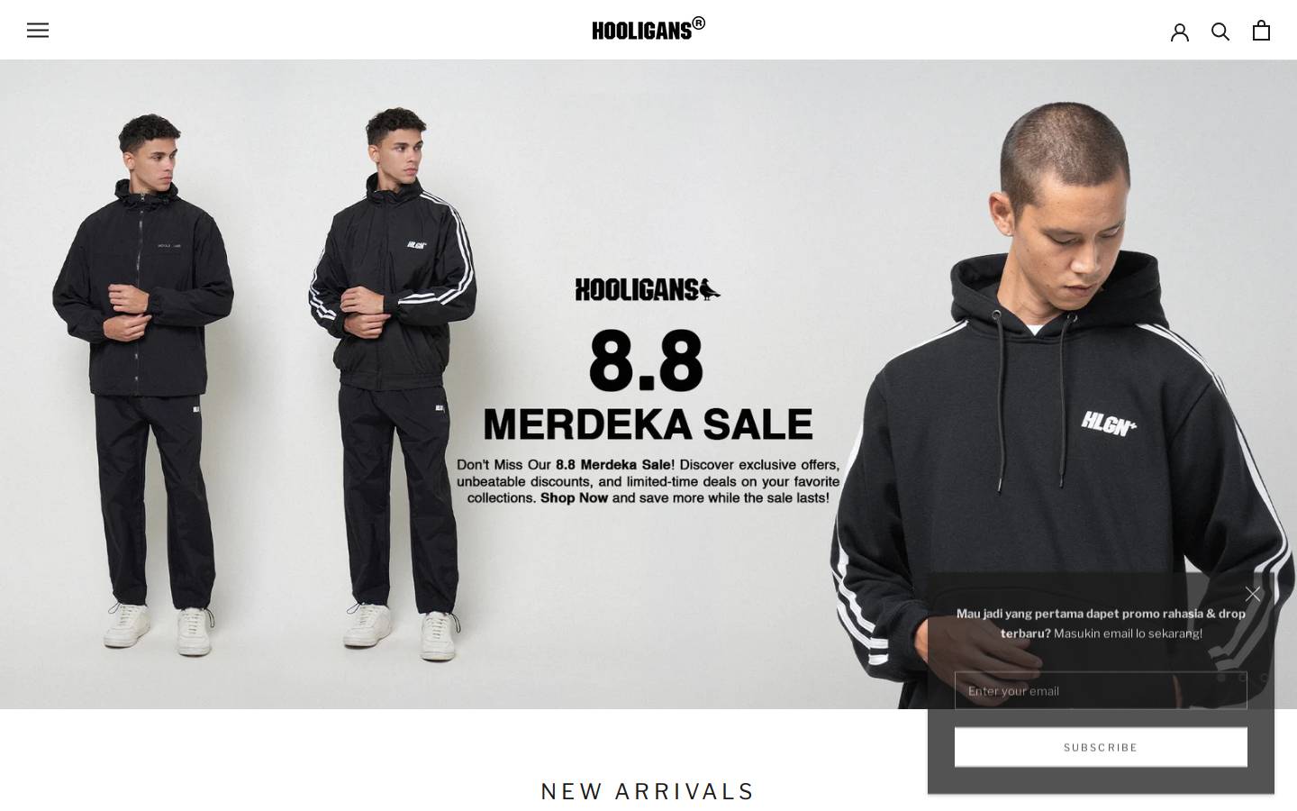 hooligans.co.id homepage screenshot
